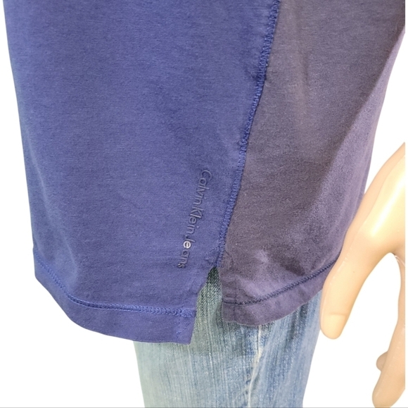 Calvin klein Jeans Womens Two Tone Blue Tank Top Size L - Picture 7 of 14